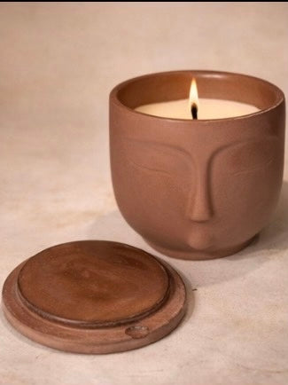 Silhouette Cement Candle