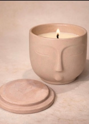 Silhouette Cement Candle
