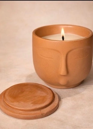 Silhouette Cement Candle