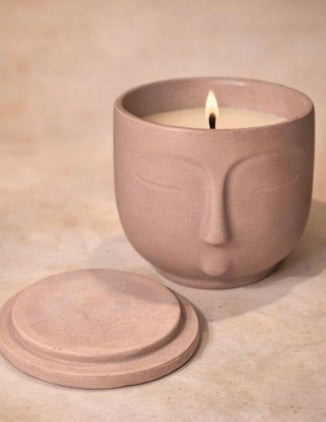 Silhouette Cement Candle