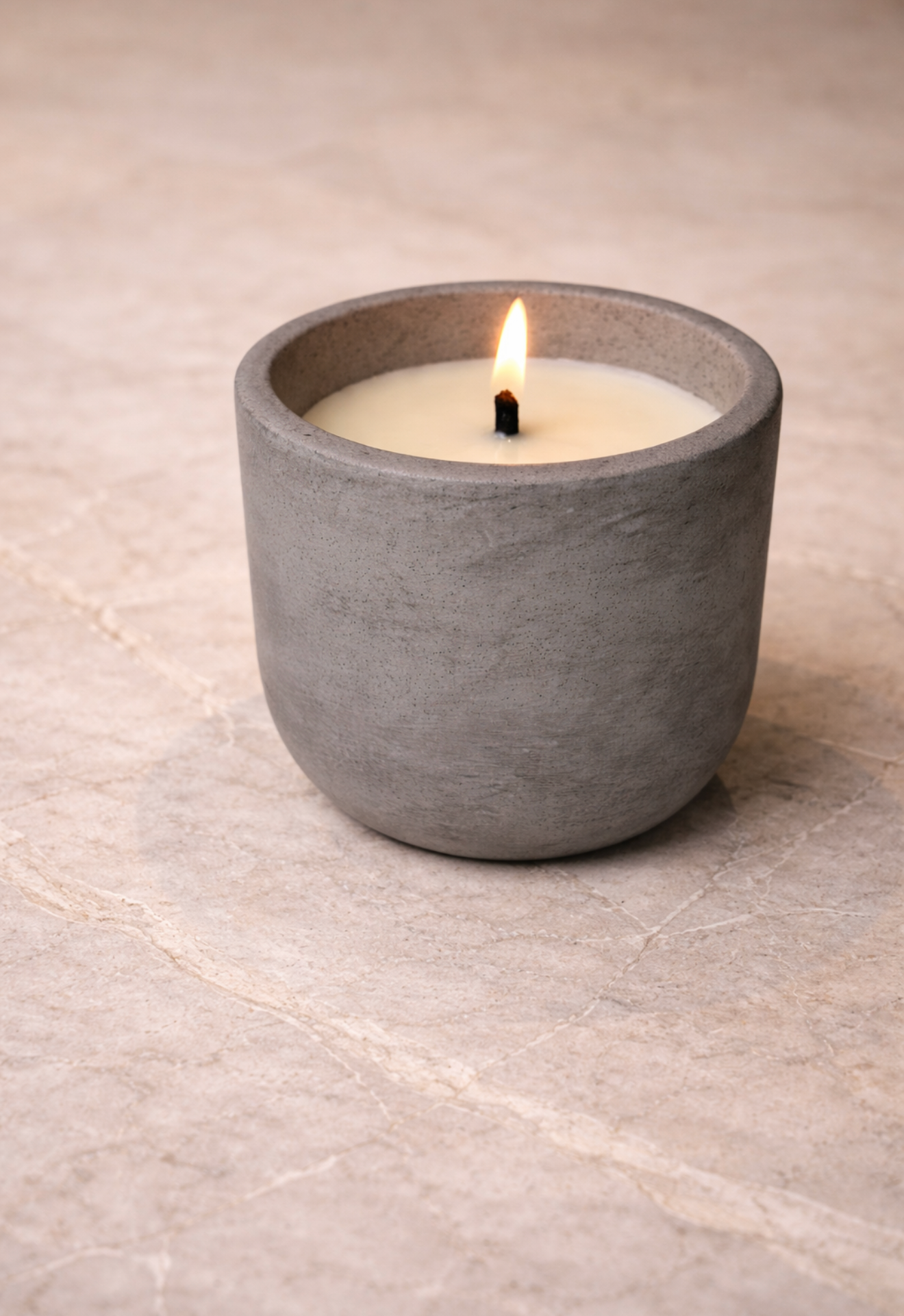 Simplicity Cement Candle