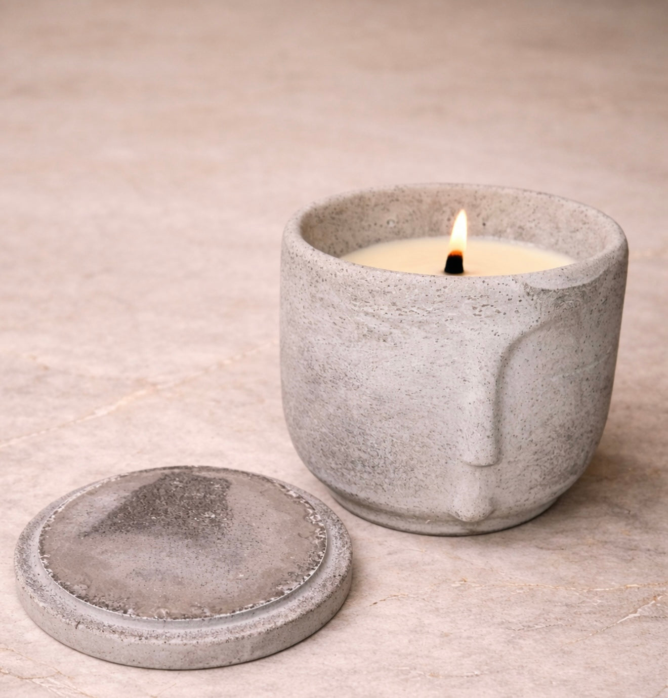 Silhouette Cement Candle