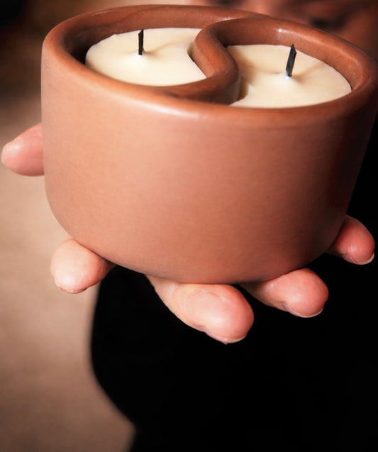 Yin and Yang Cement Candle